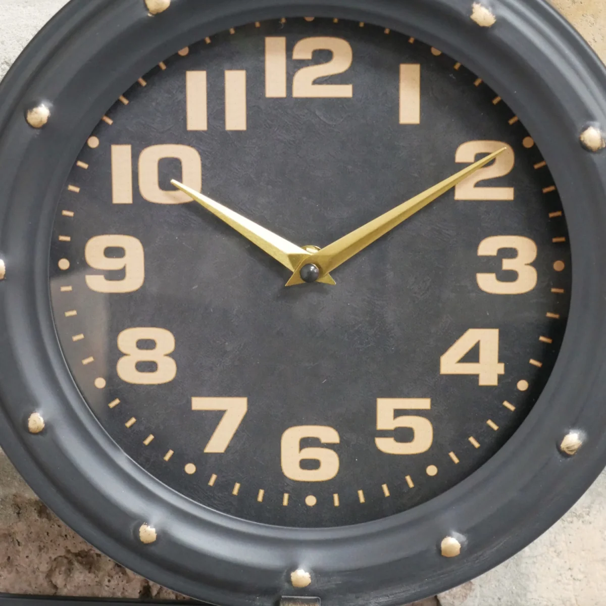 Black Industrial Battery Wall Clock - Black – image 2