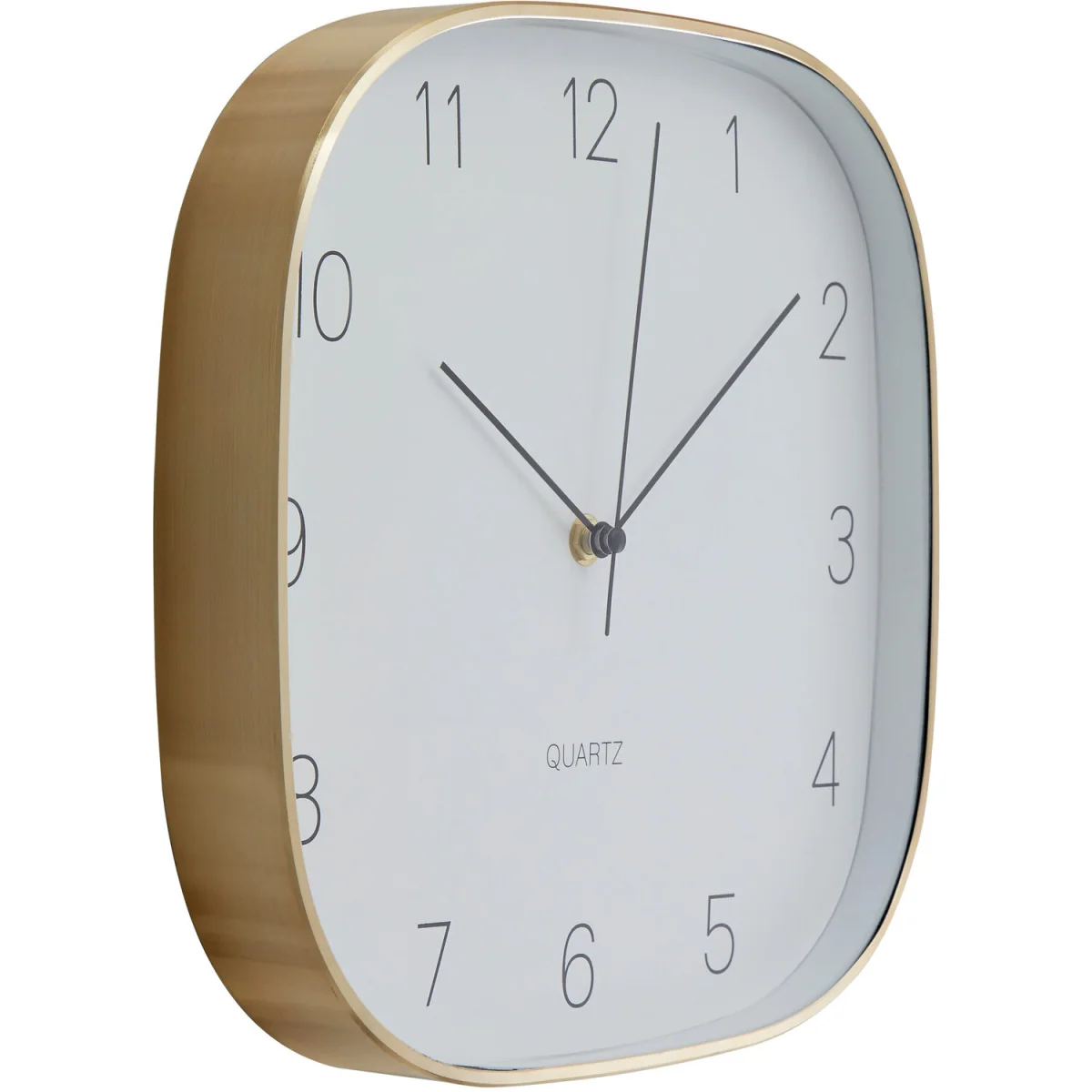 Elko 29cm Dia Square Gold Finish Case Wall Clock - Gold – image 2
