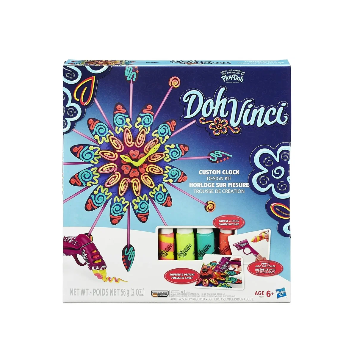 DohVinci Custom Clock Design Kit Play Doh Xmas Gifts DIY - Neutral