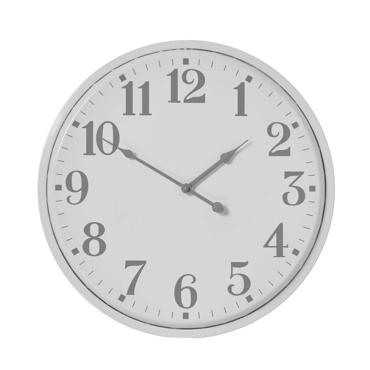 Minimalist Wall Clock with Bold Numerals - White – image 2