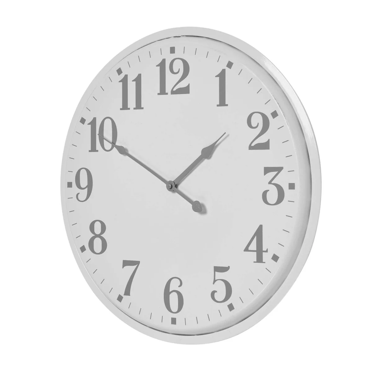 Minimalist Wall Clock with Bold Numerals - White – image 3
