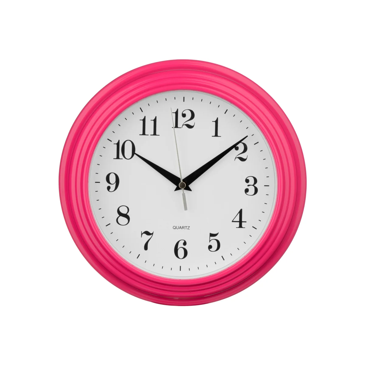 Elliot 25cm Dia Vintage Hot Pink Round Wall Clock - Pink