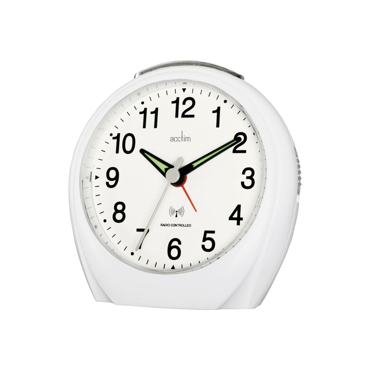Naples Radio Controlled Alarm Clock White - White