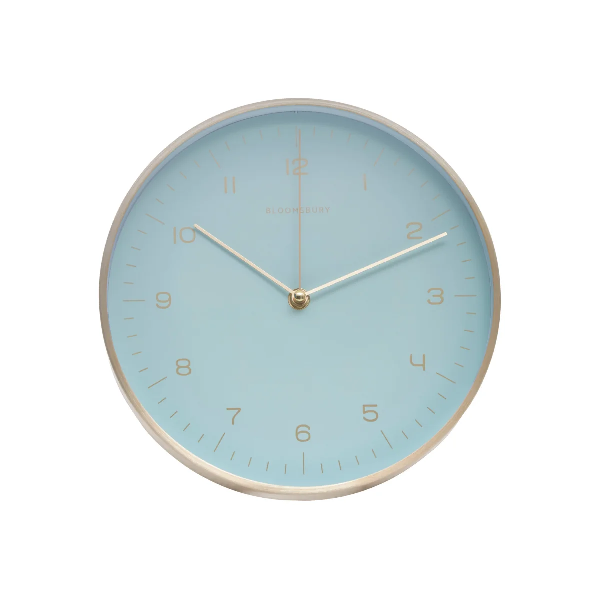 Elko 25cm Dia Gold and Mint Green Finish Wall Clock - Green – image 1