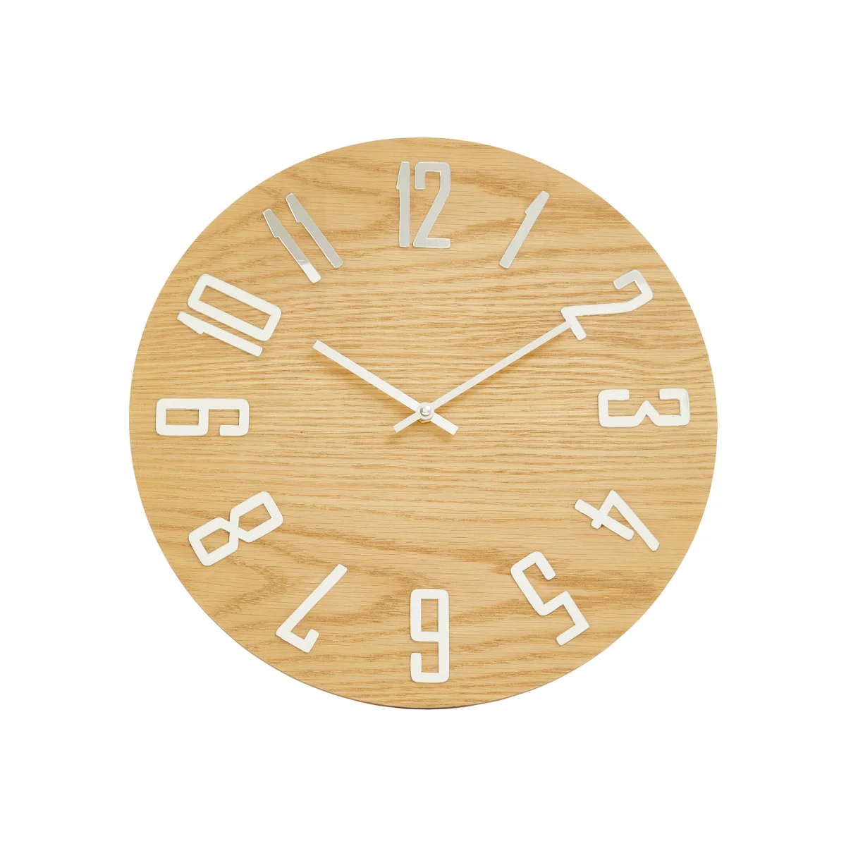 Vitus 40cm Dia Natural Wood Effect Wall Clock - Natural – image 1