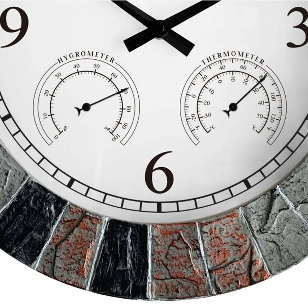 Waterproof Wall Clock - Grey/Red/Black Frame – image 4