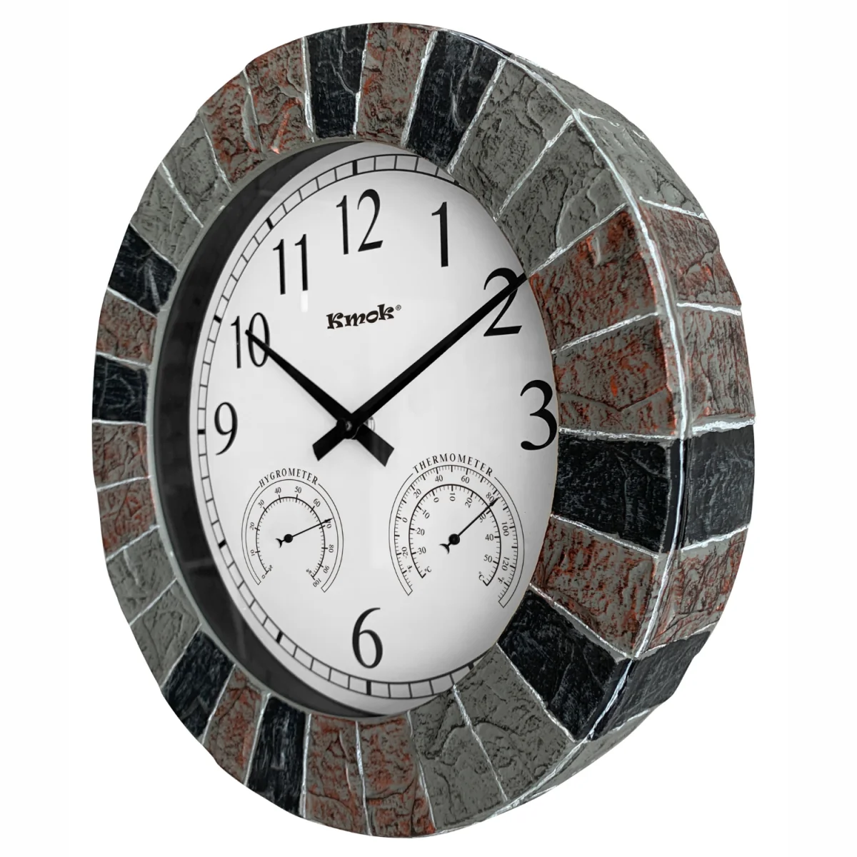 Waterproof Wall Clock - Grey/Red/Black Frame – image 7