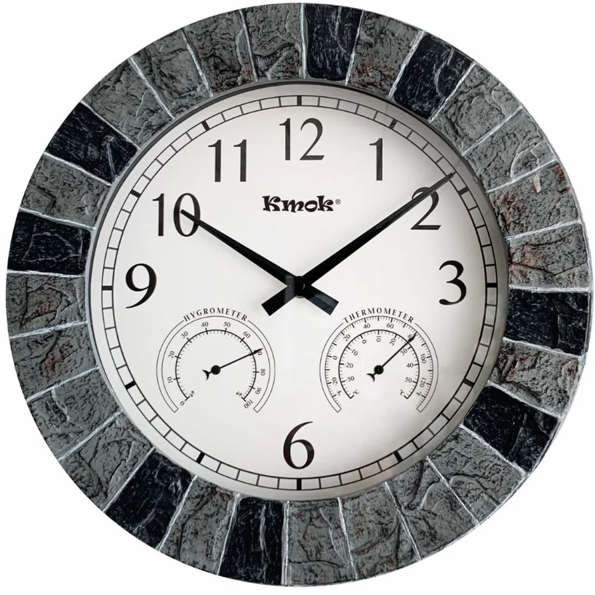 Waterproof Wall Clock - Grey/Red/Black Frame – image 8