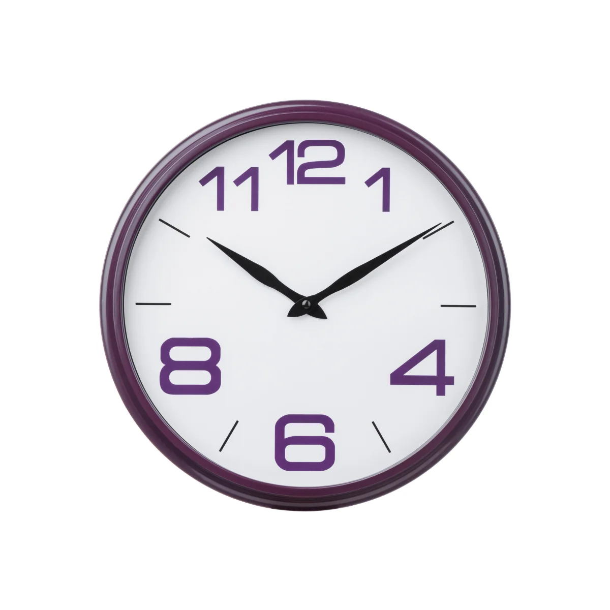 Tuan Purple Plastic Frame Wall Clock - Purple