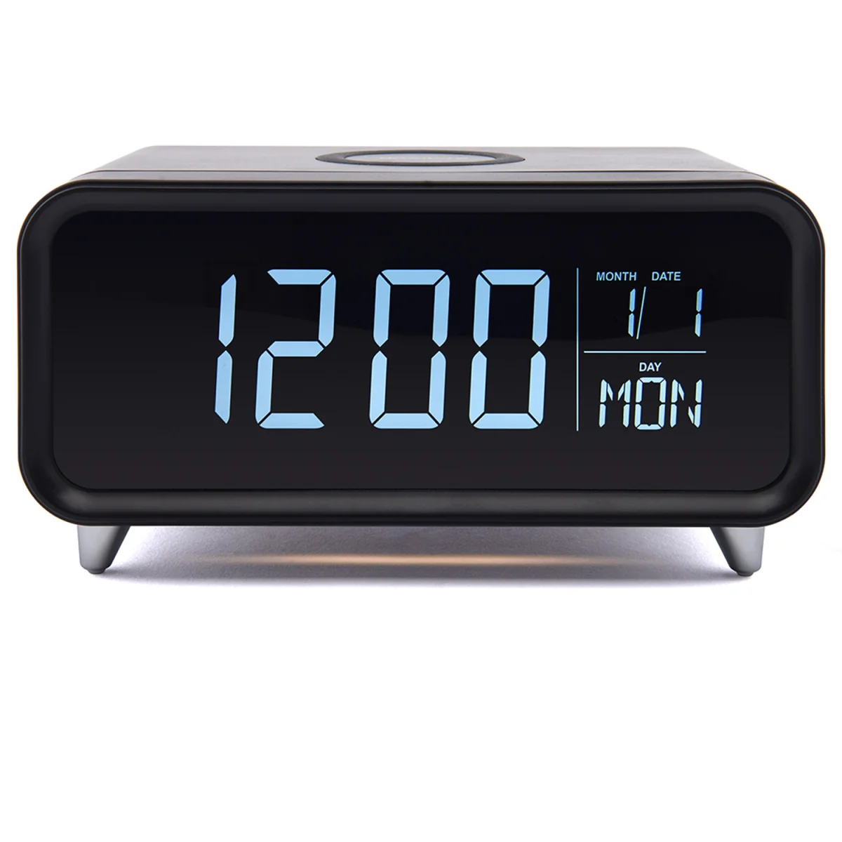 Groove Athena Alarm Clock with Wireless Charging Pad and Night Light White - Black – image 7