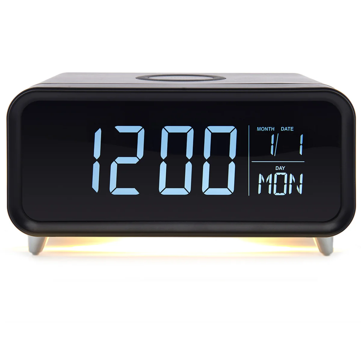 Groove Athena Alarm Clock with Wireless Charging Pad and Night Light White - Black – image 10