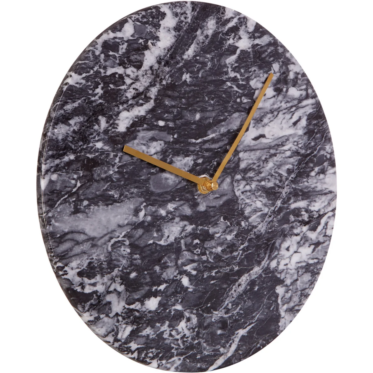 Lamonte 30cm Dia Black Marble Wall Clock - Black – image 3