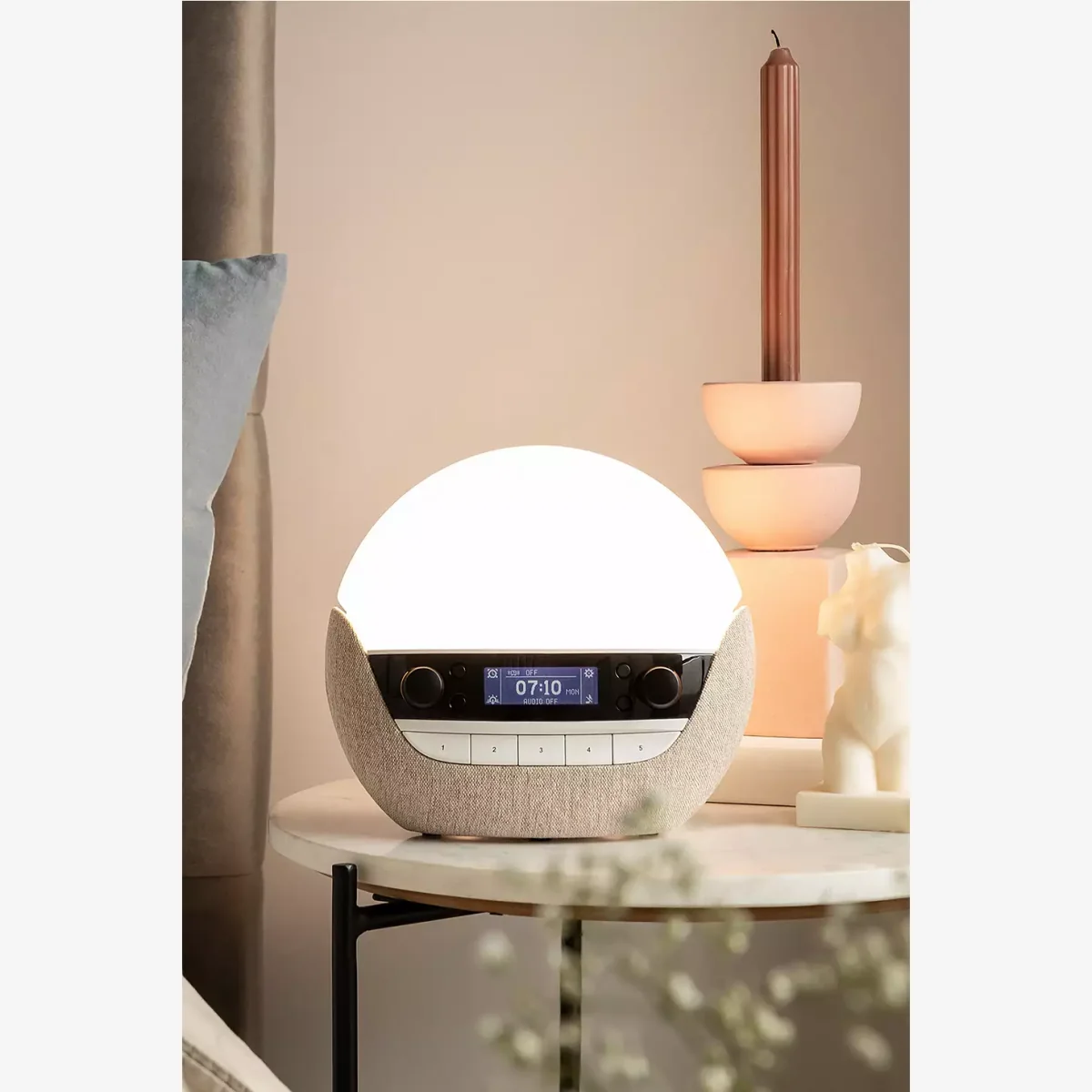 Lumie Bodyclock Luxe 700FM Alarm Clock - Beige ALL at Urban Outfitters – image 1