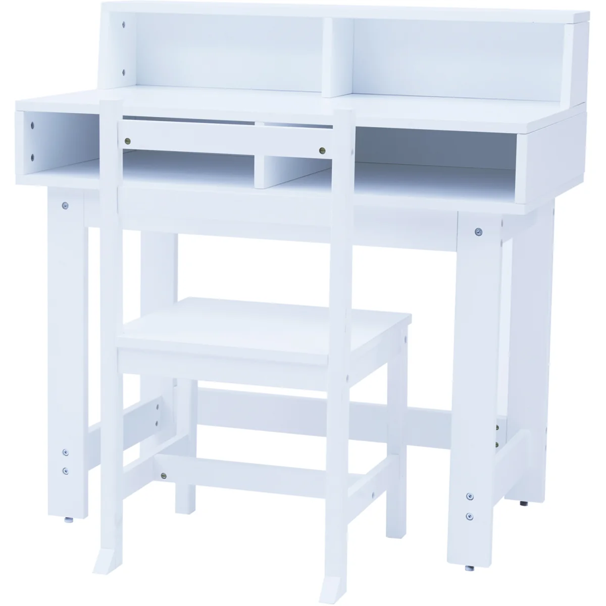 Kids Wooden Writing Desk with Storage - White – image 2