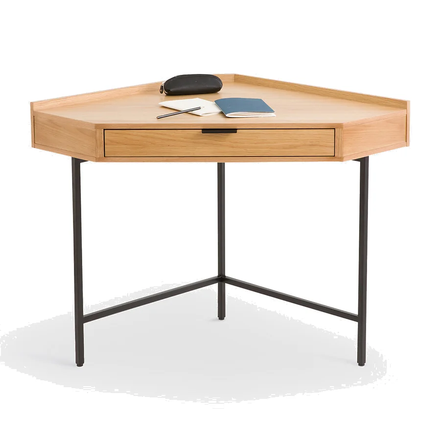 Volga Corner Console Desk with 1 Drawer – image 1