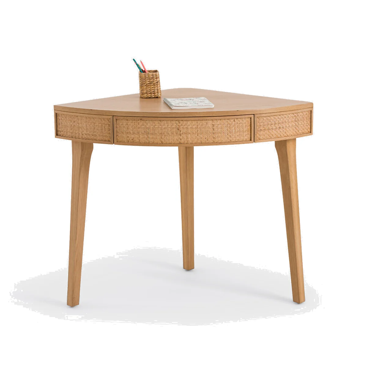 Achilde Corner Console Desk with Drawer – image 1