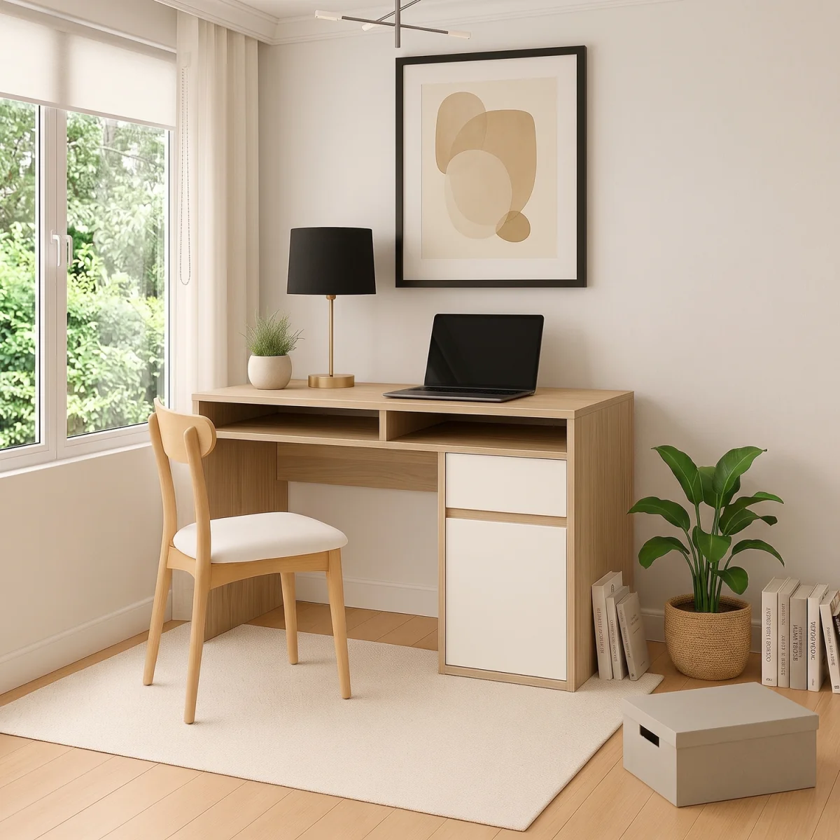 Isla Corner Computer Desk - Cordoba and White