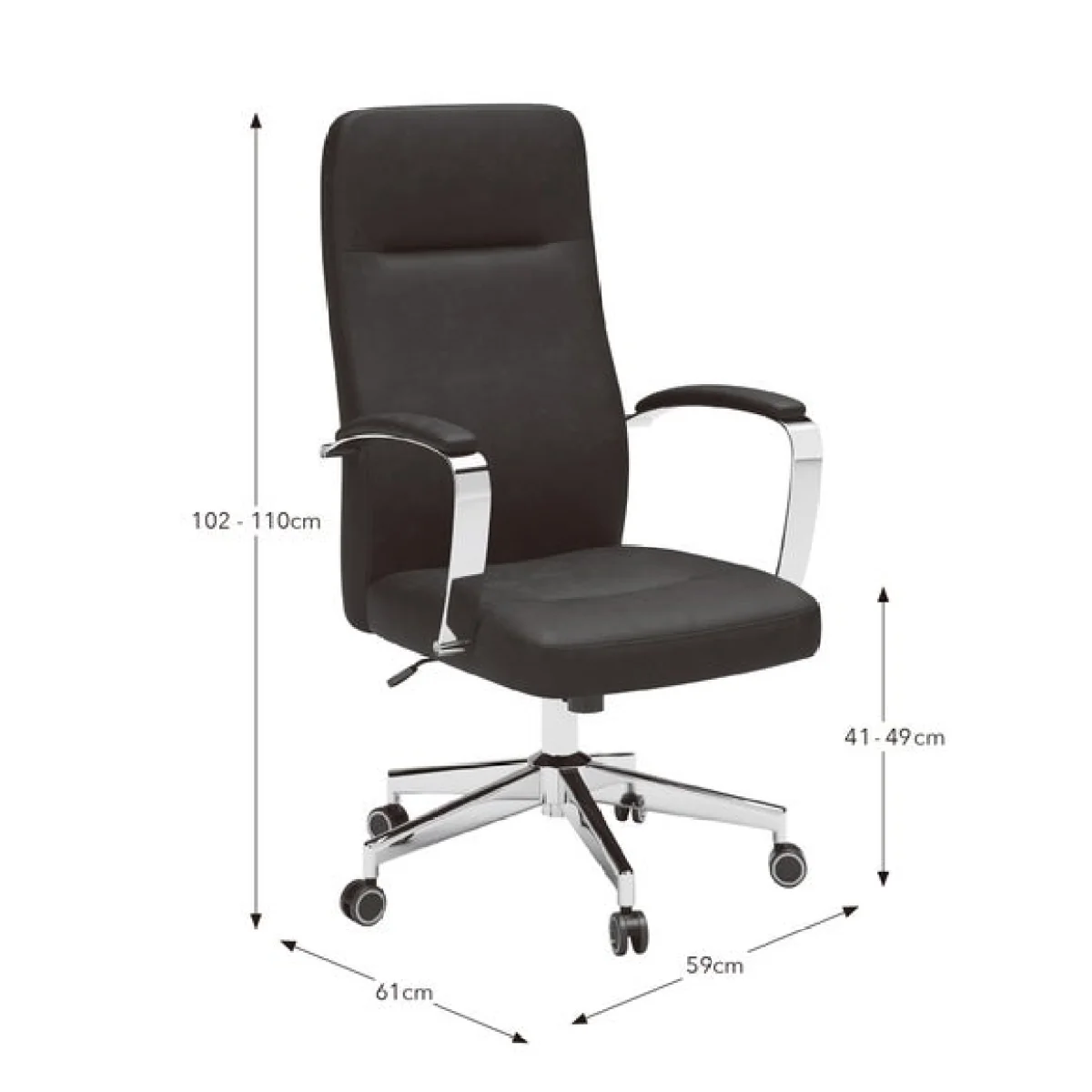 Alderton Faux Leather Office Chair – image 8