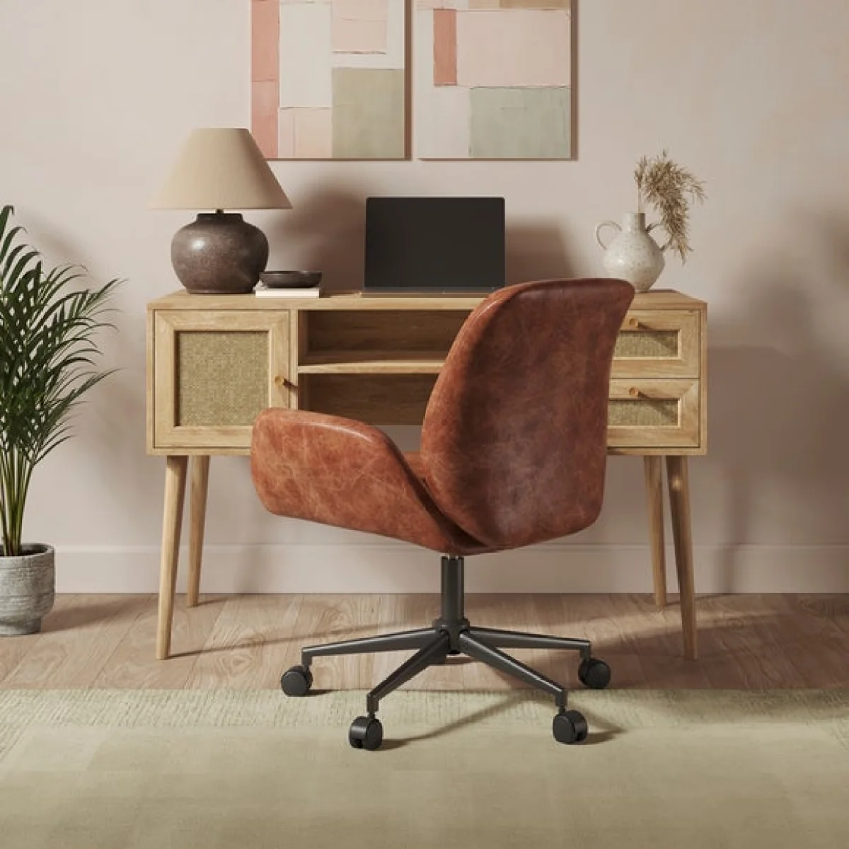 Ginny Faux Leather Office Chair – image 2