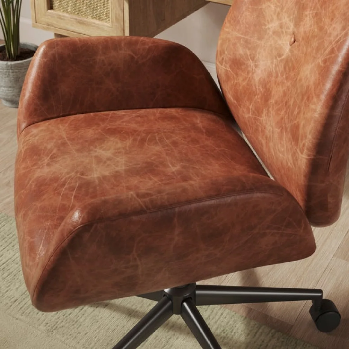 Ginny Faux Leather Office Chair – image 3