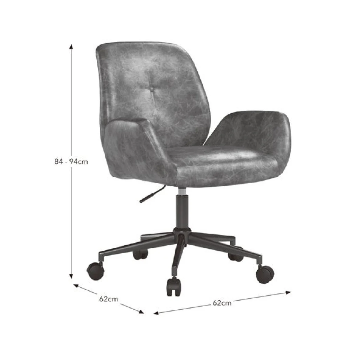 Ginny Faux Leather Office Chair – image 8