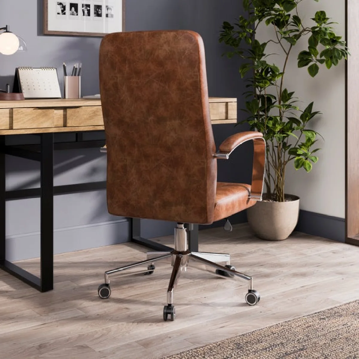 Alderton Faux Leather Office Chair – image 2
