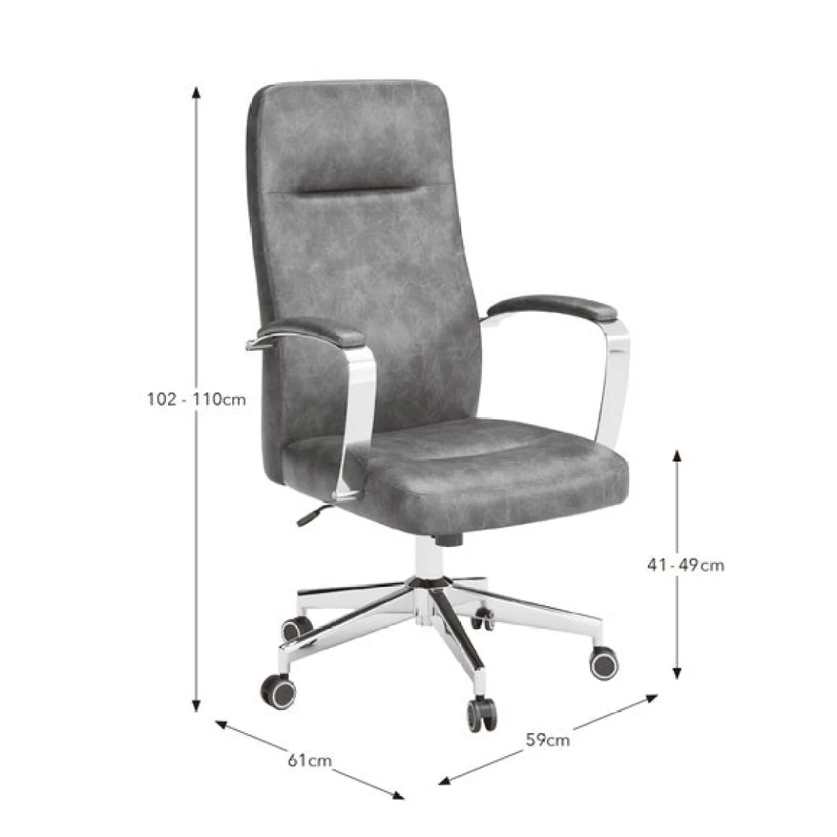 Alderton Faux Leather Office Chair – image 8