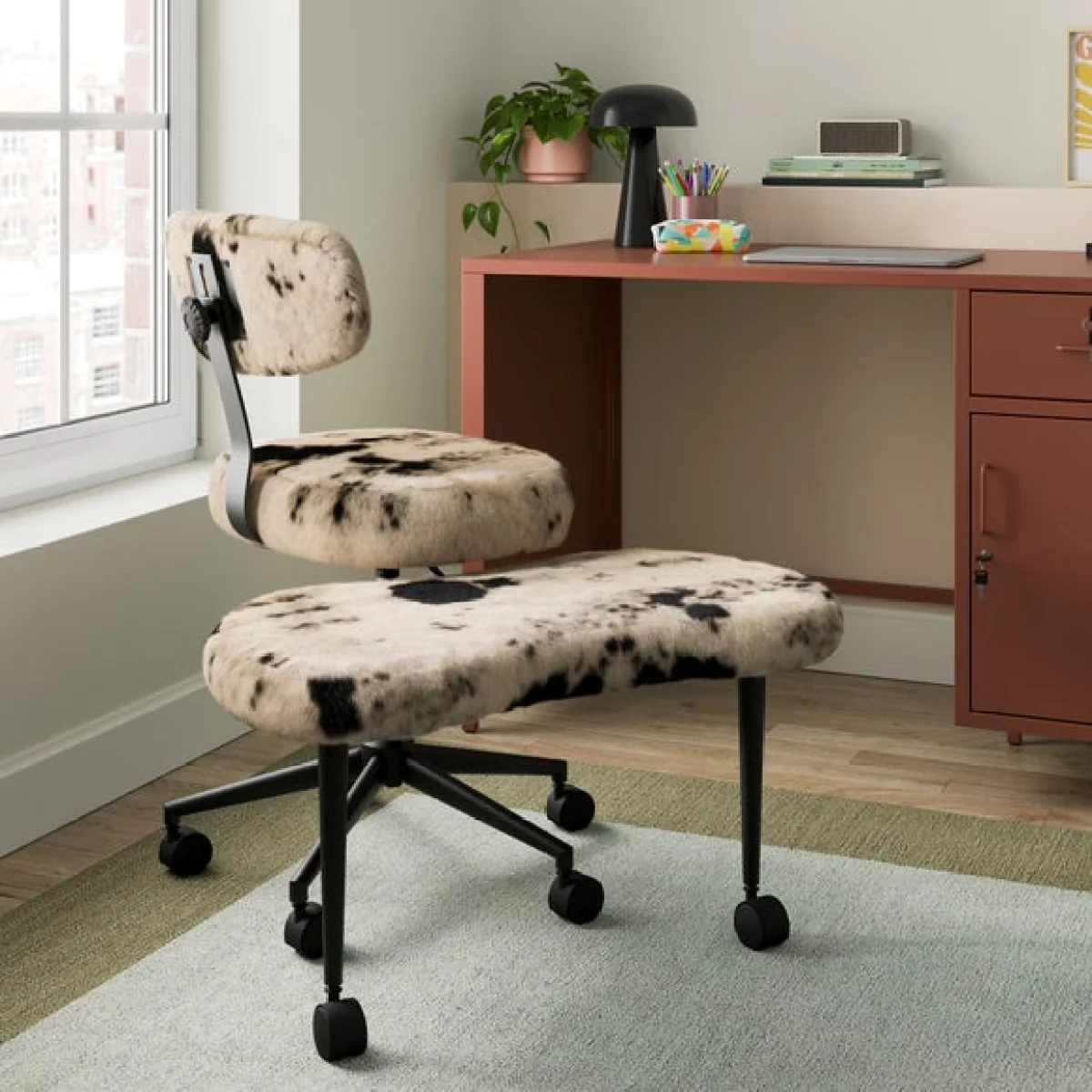 Maisie Meditation Cow Print Office Chair – image 2