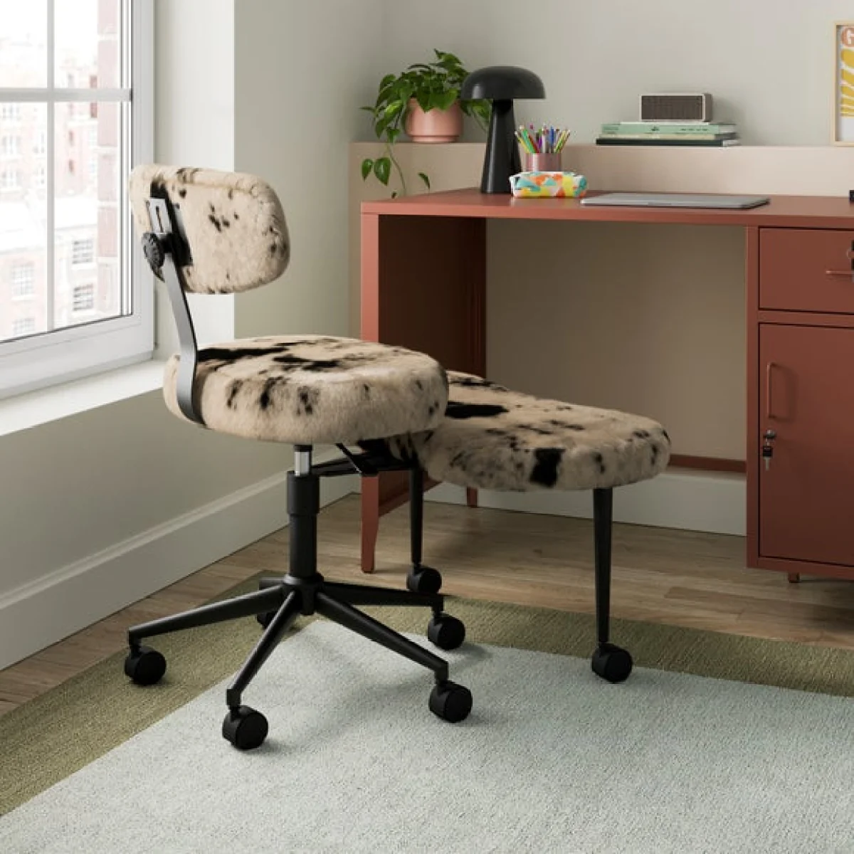 Maisie Meditation Cow Print Office Chair – image 5