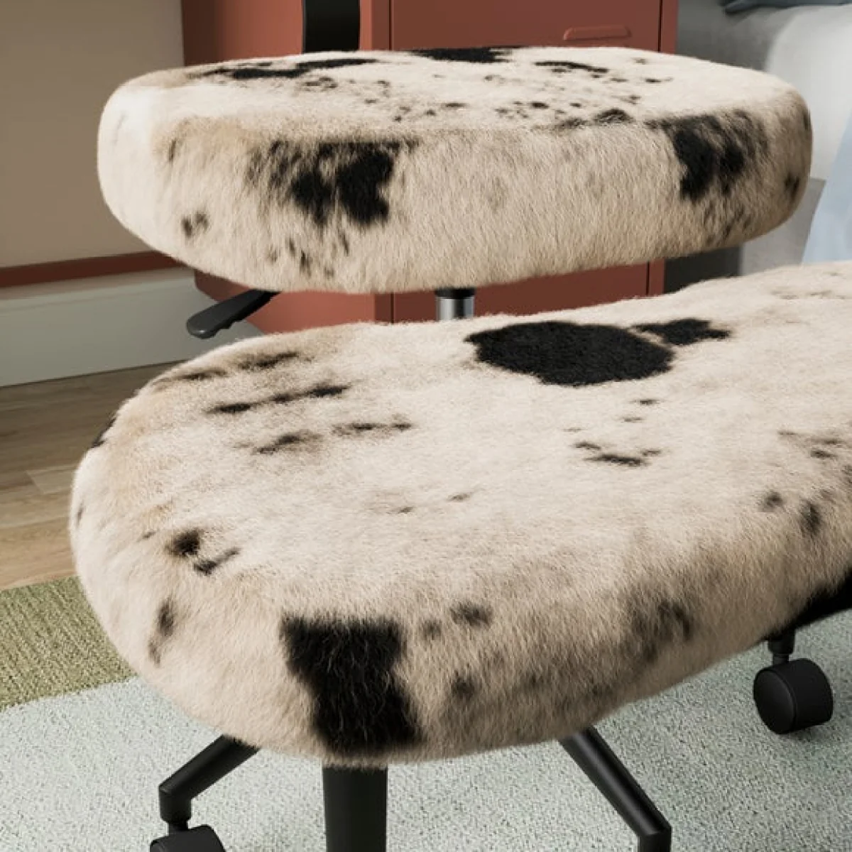 Maisie Meditation Cow Print Office Chair – image 6