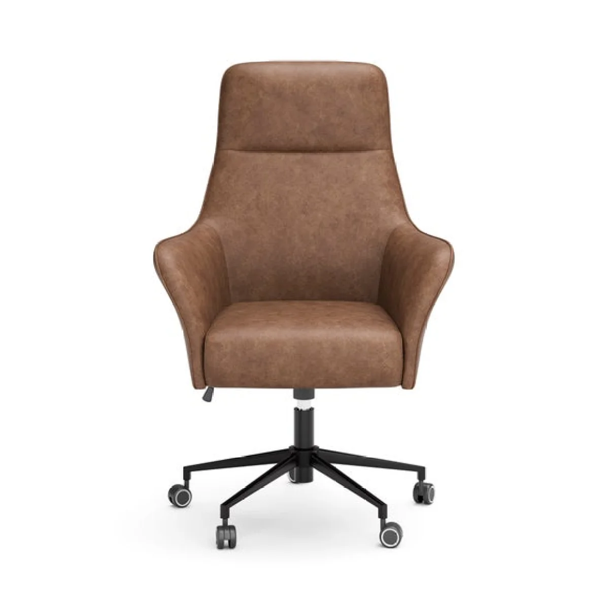 Kingswell Winged Office Chair, Faux Leather – image 6