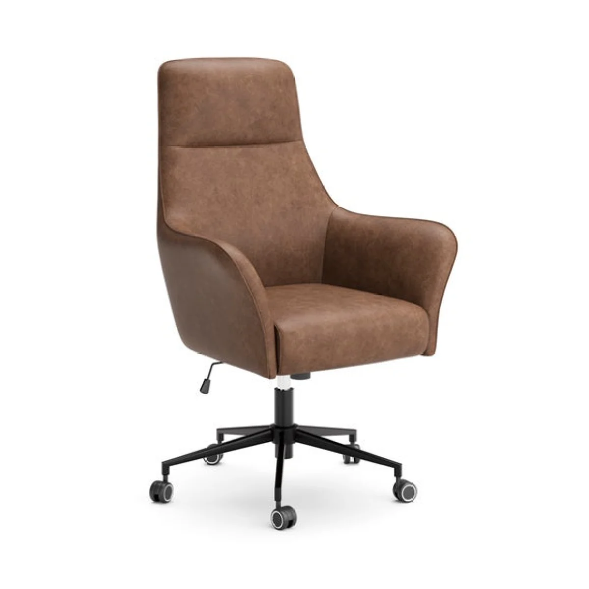 Kingswell Winged Office Chair, Faux Leather – image 7
