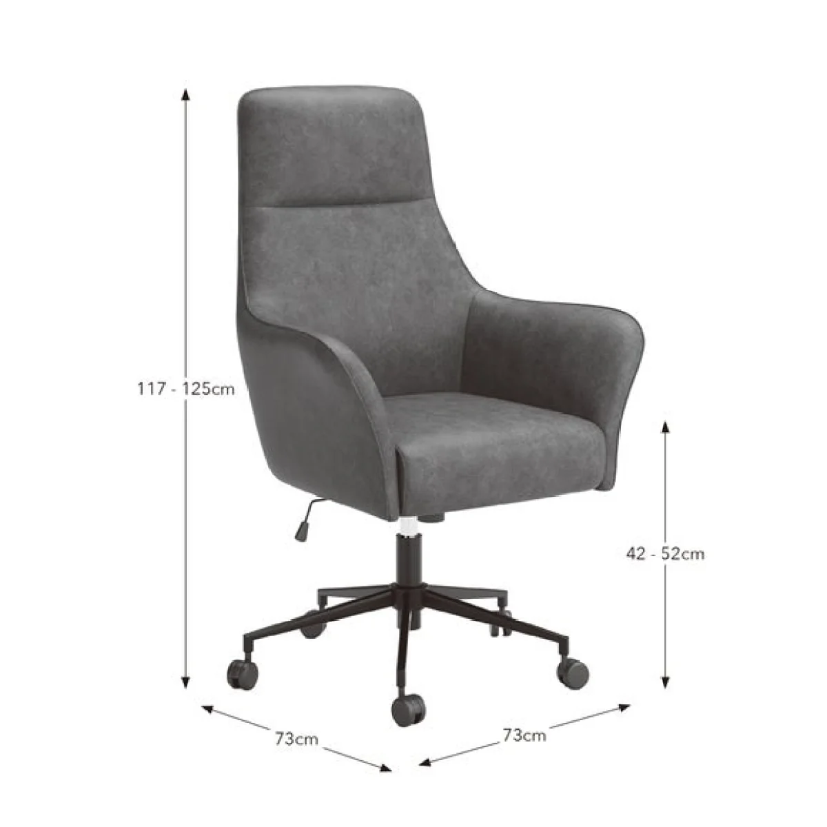Kingswell Winged Office Chair, Faux Leather – image 8