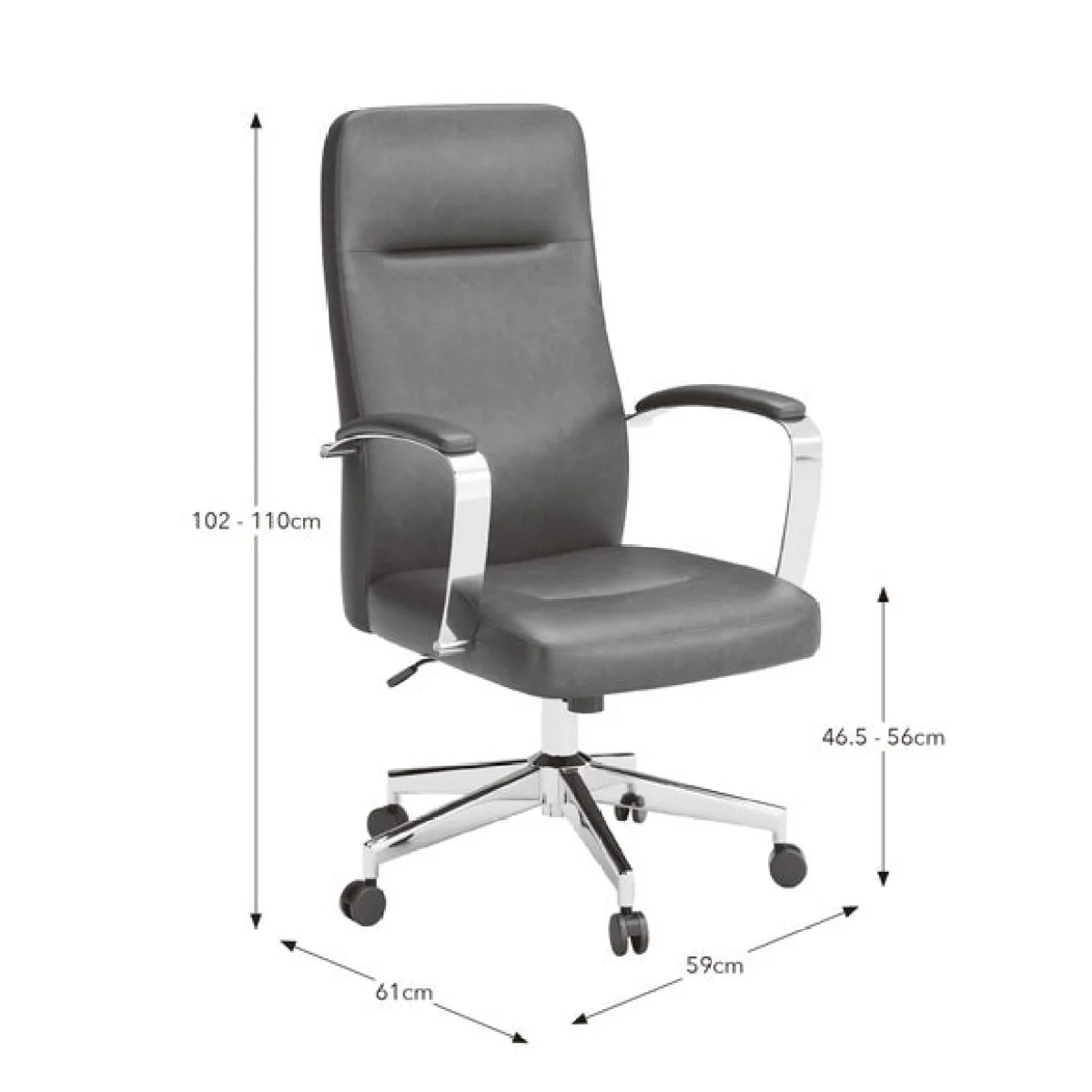 Alderton Faux Leather Office Chair – image 9