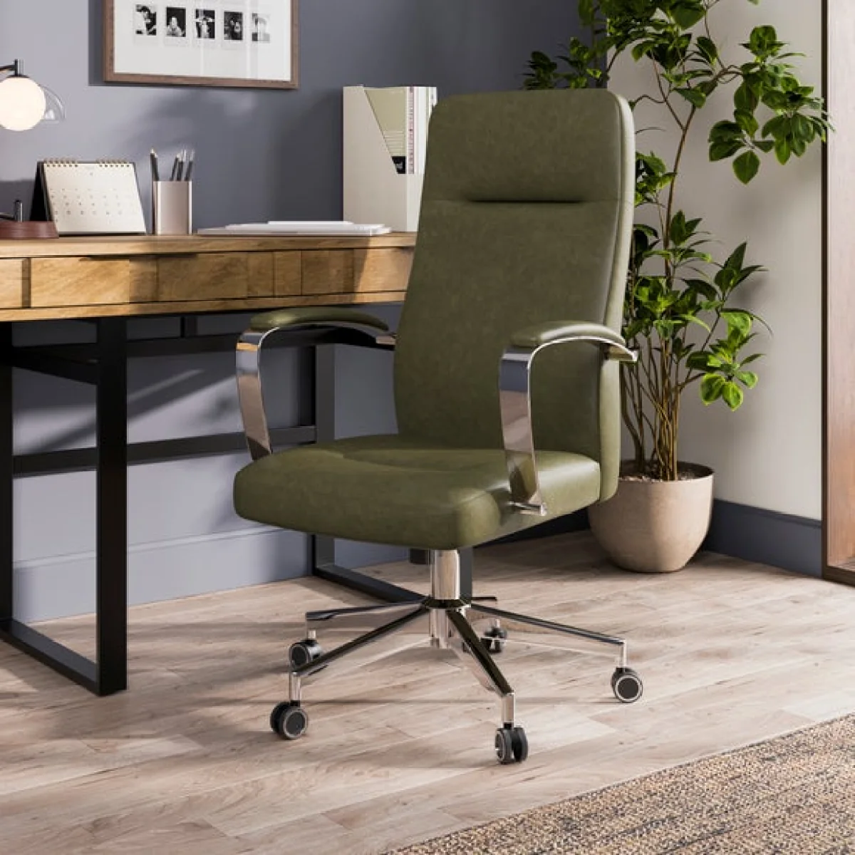 Alderton Faux Leather Office Chair – image 1