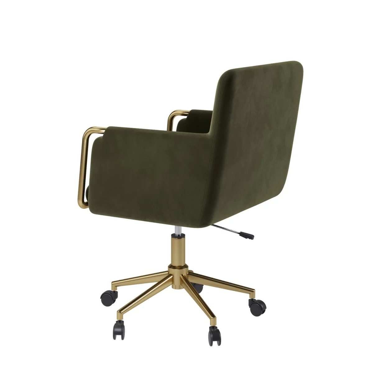 Khaki Velvet Office Swivel Tub Chair - Sonny – image 12