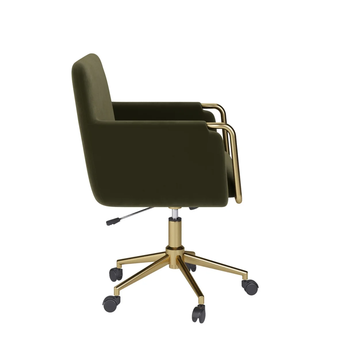 Khaki Velvet Office Swivel Tub Chair - Sonny – image 7