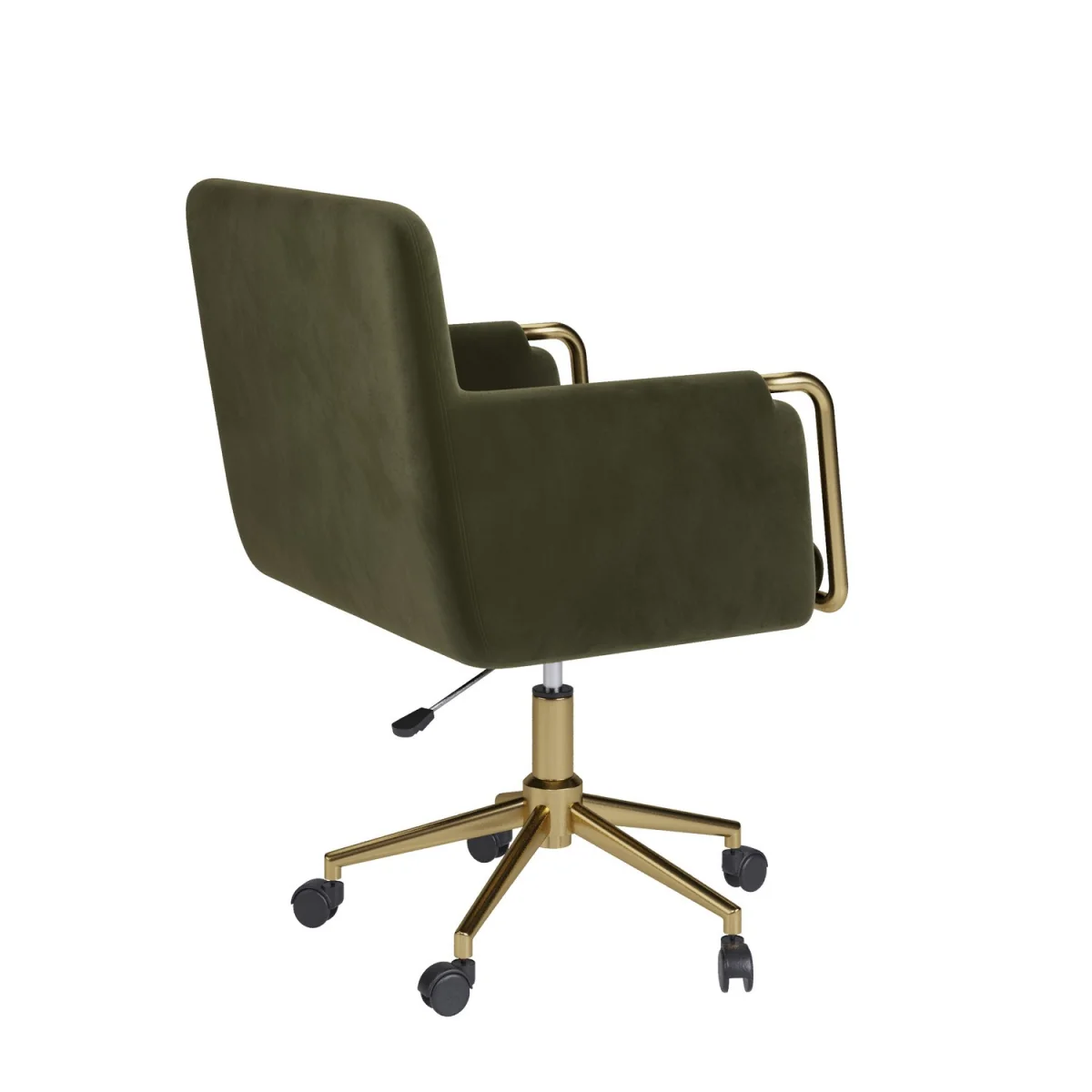 Khaki Velvet Office Swivel Tub Chair - Sonny – image 8