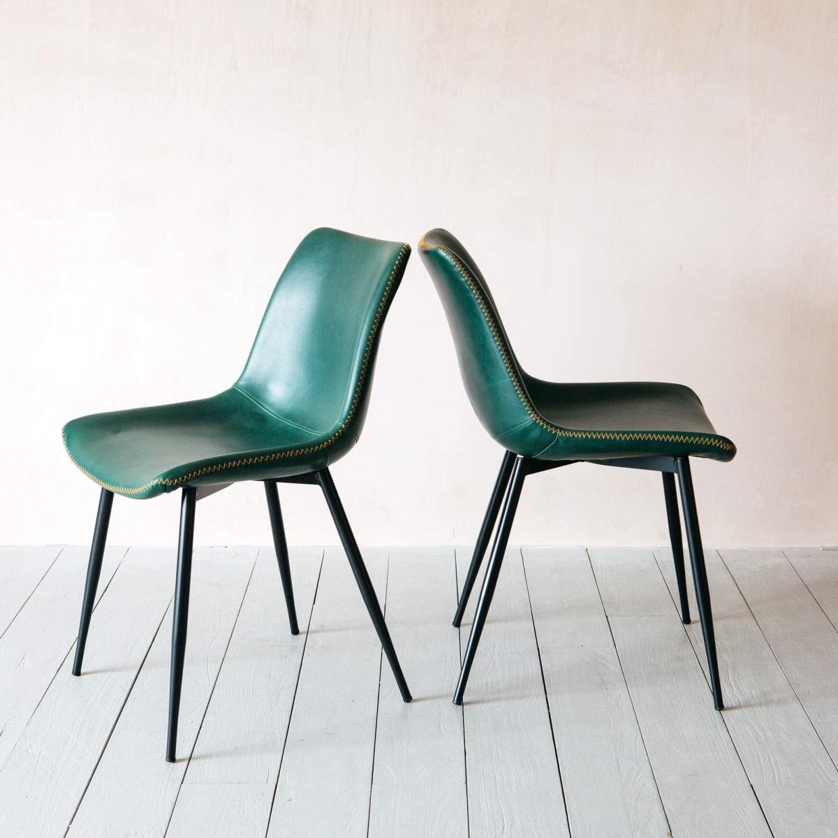 Set of Two Novak Green Chairs – image 3