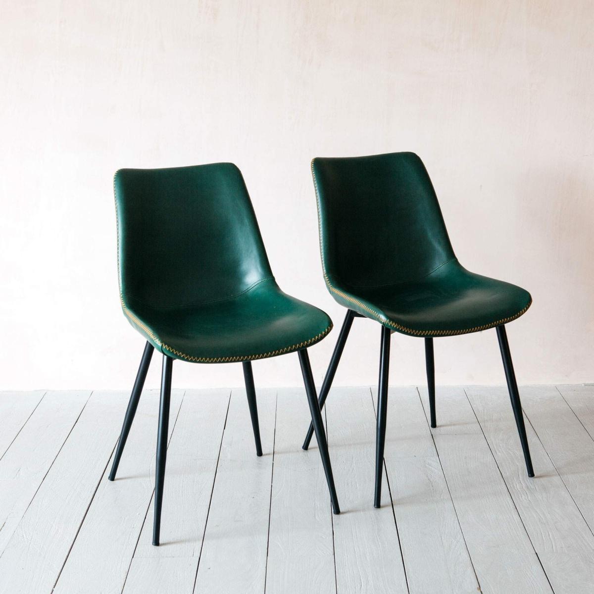 Set of Two Novak Green Chairs – image 4