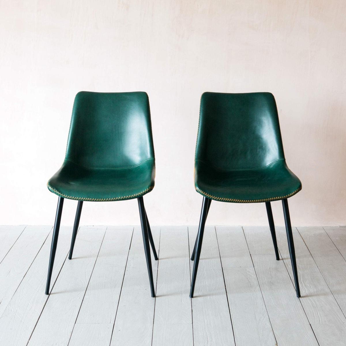 Set of Two Novak Green Chairs – image 5