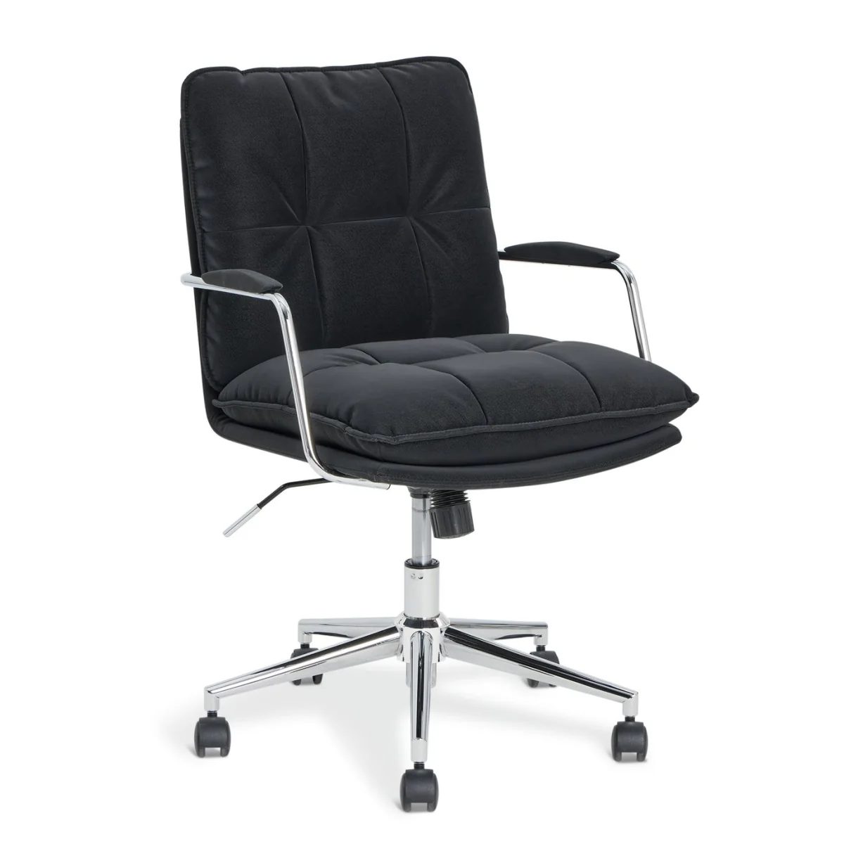 Habitat Orwell Soft PU Office Chair - Black – image 3