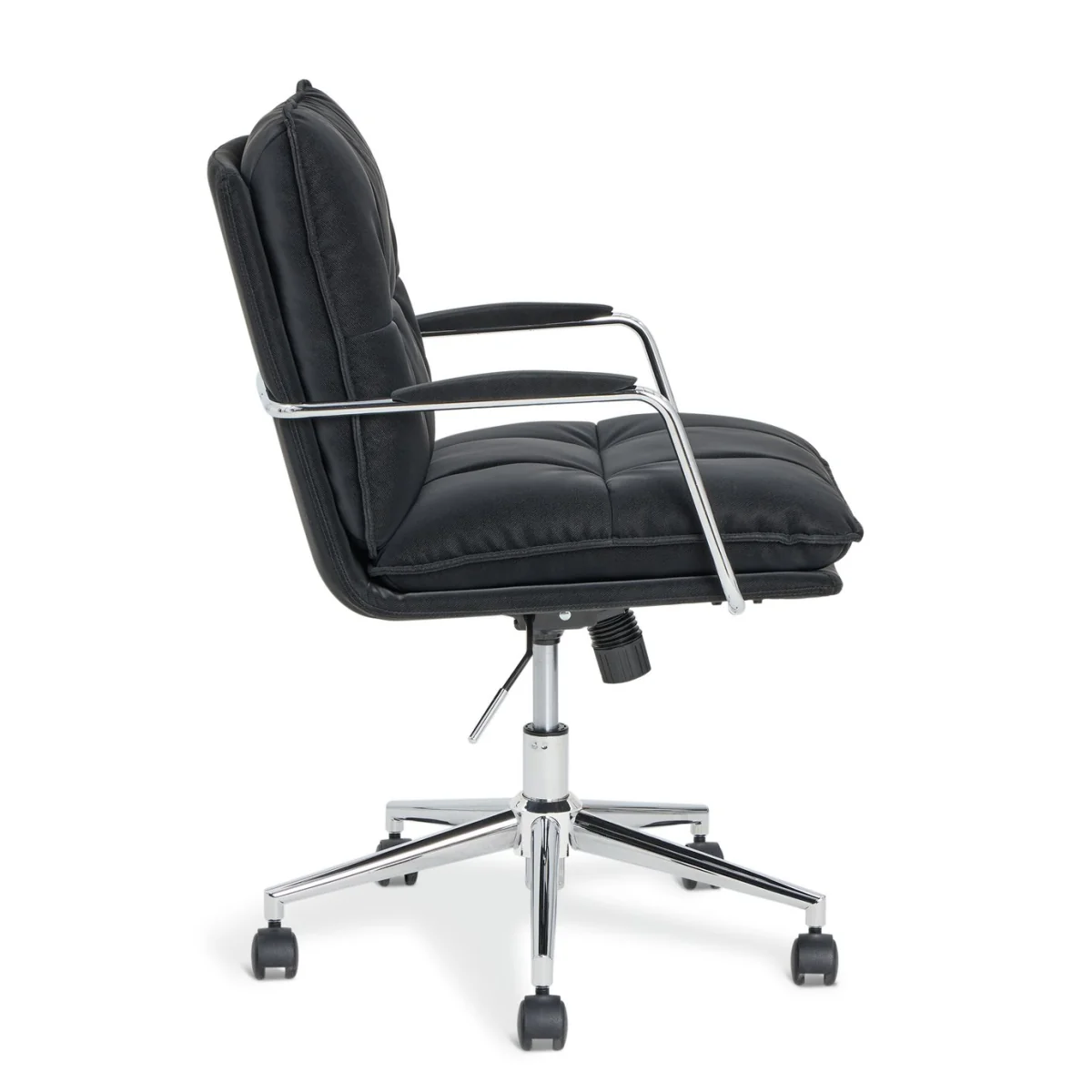 Habitat Orwell Soft PU Office Chair - Black – image 5