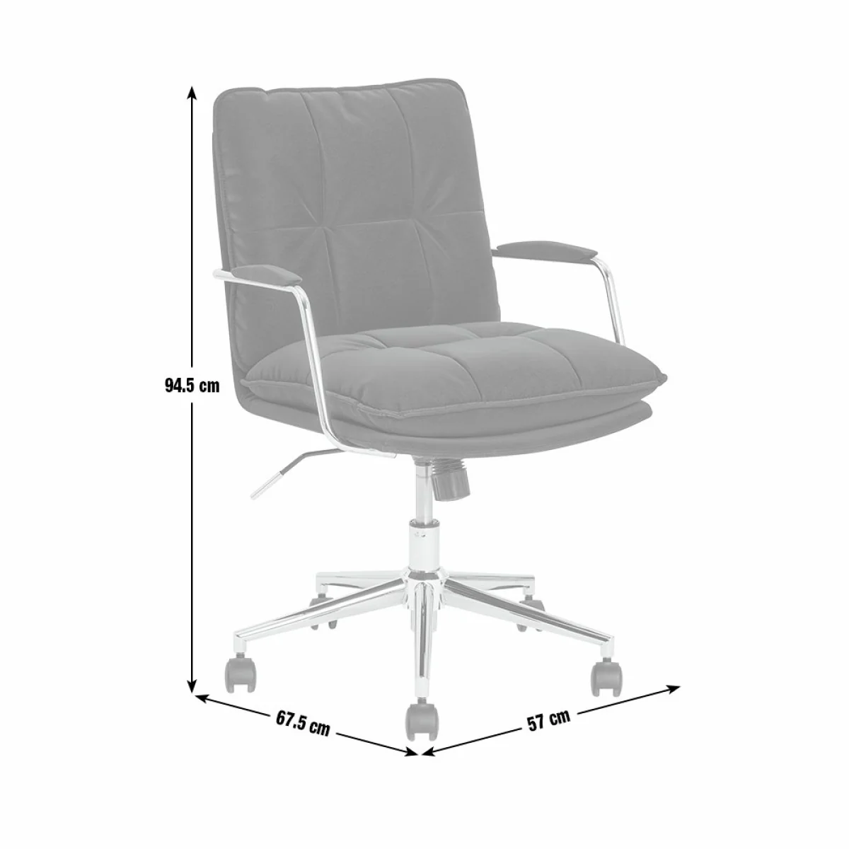 Habitat Orwell Soft PU Office Chair - Black – image 9