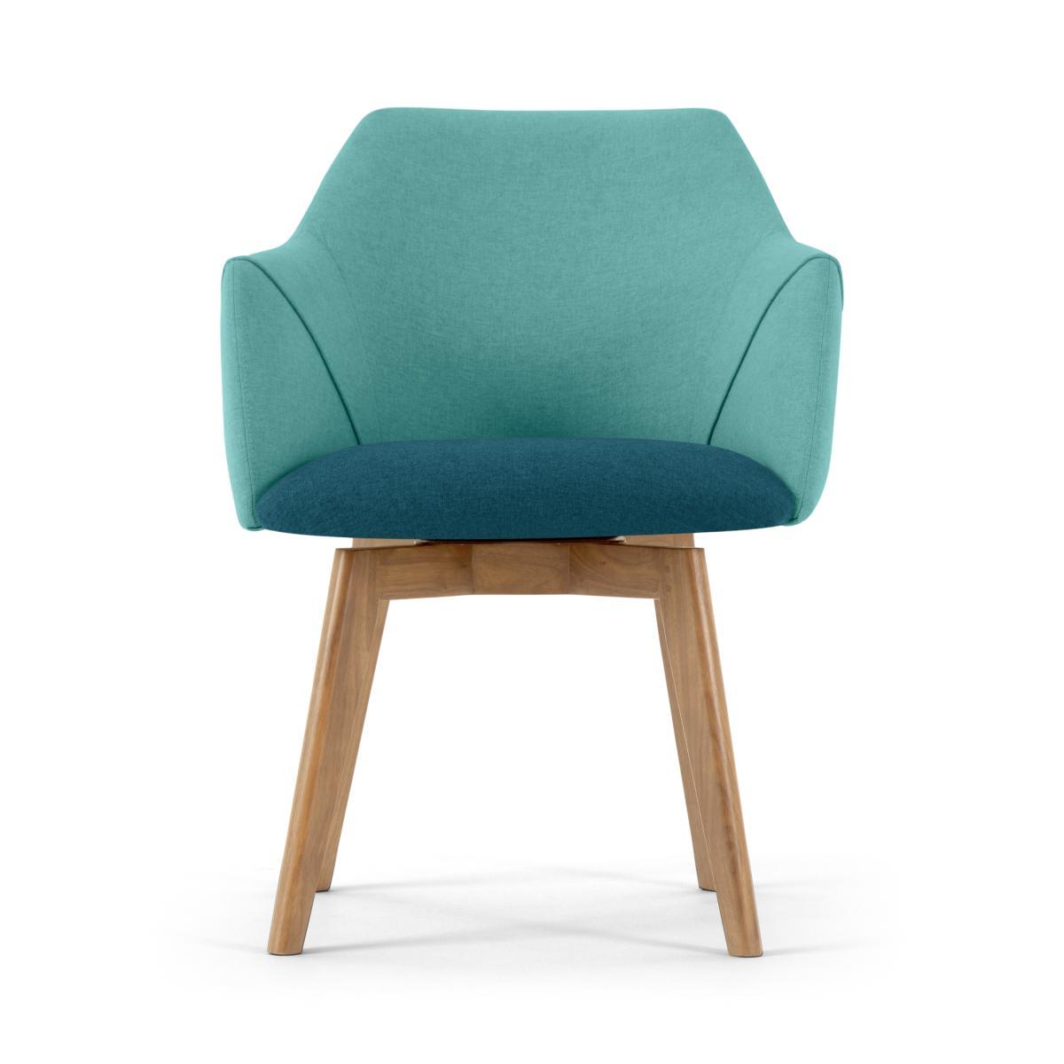 Lule Office Chair, Mineral Blue and Emerald Green – image 2