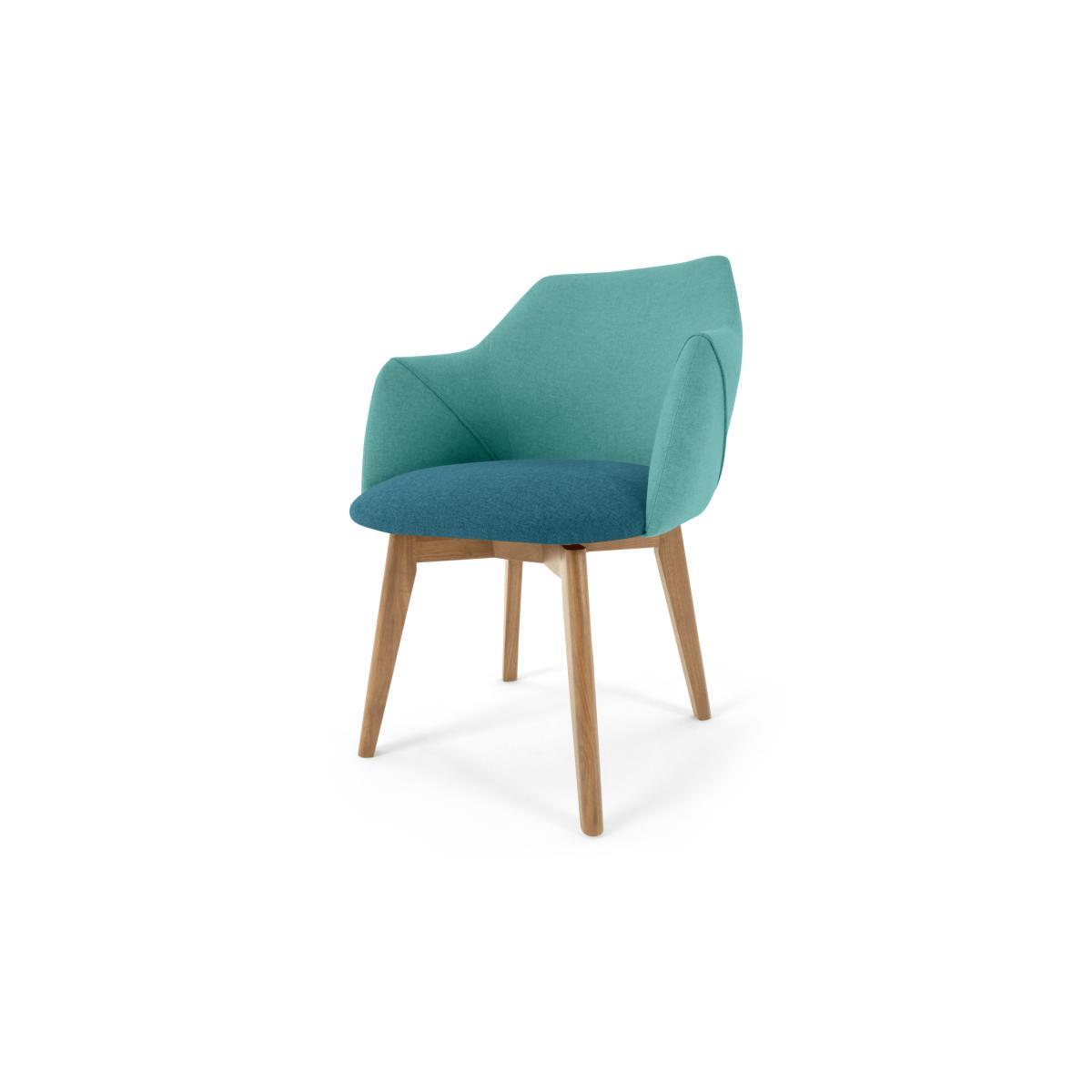 Lule Office Chair, Mineral Blue and Emerald Green – image 3