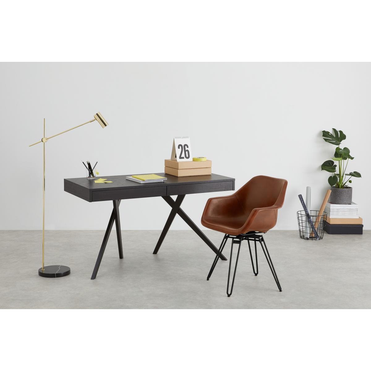 Hektor Tub Office Chair, Tan & Black – image 3