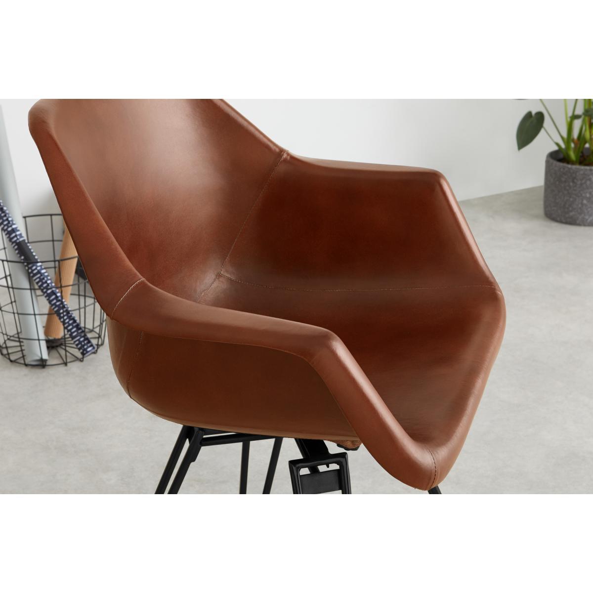 Hektor Tub Office Chair, Tan & Black – image 4