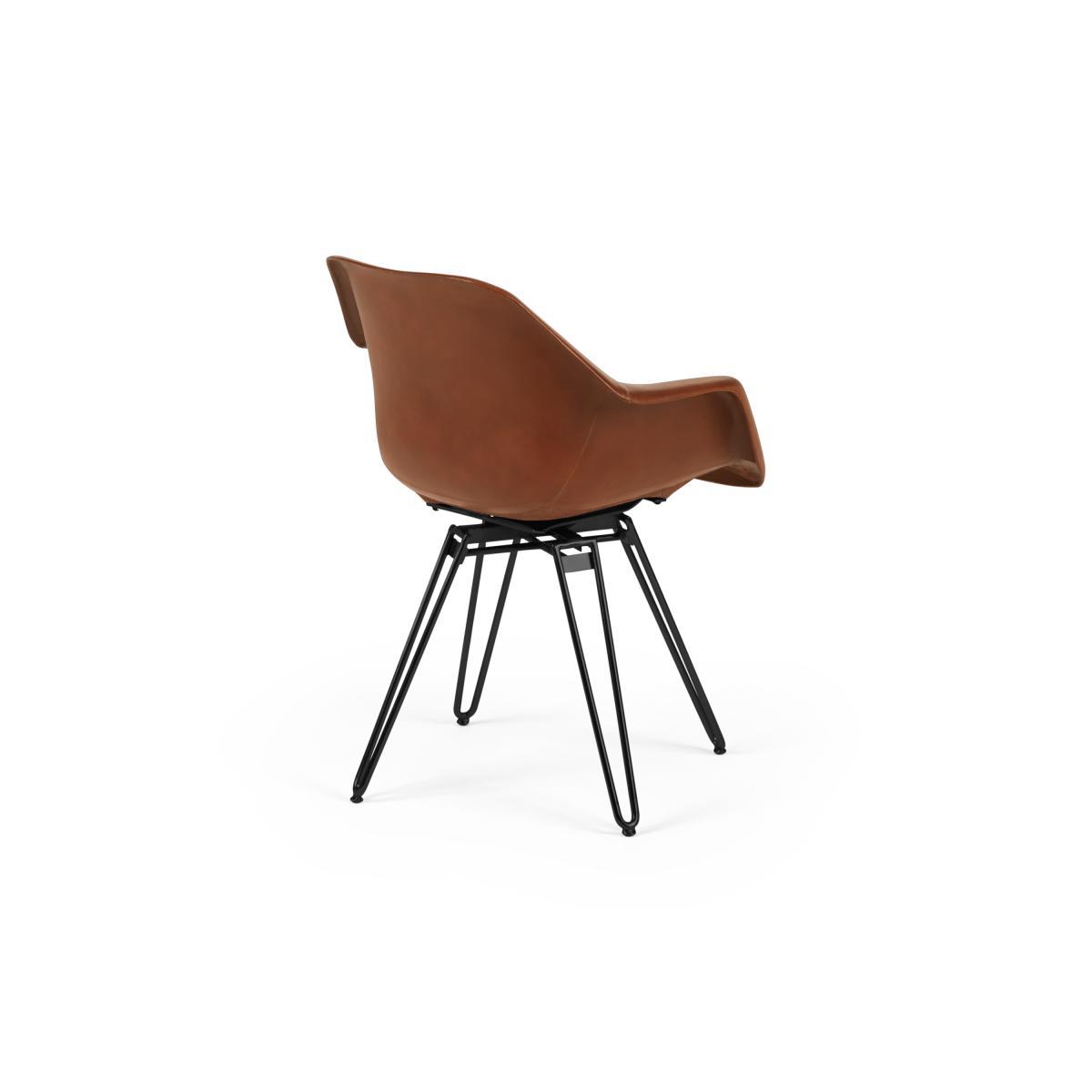 Hektor Tub Office Chair, Tan & Black – image 5