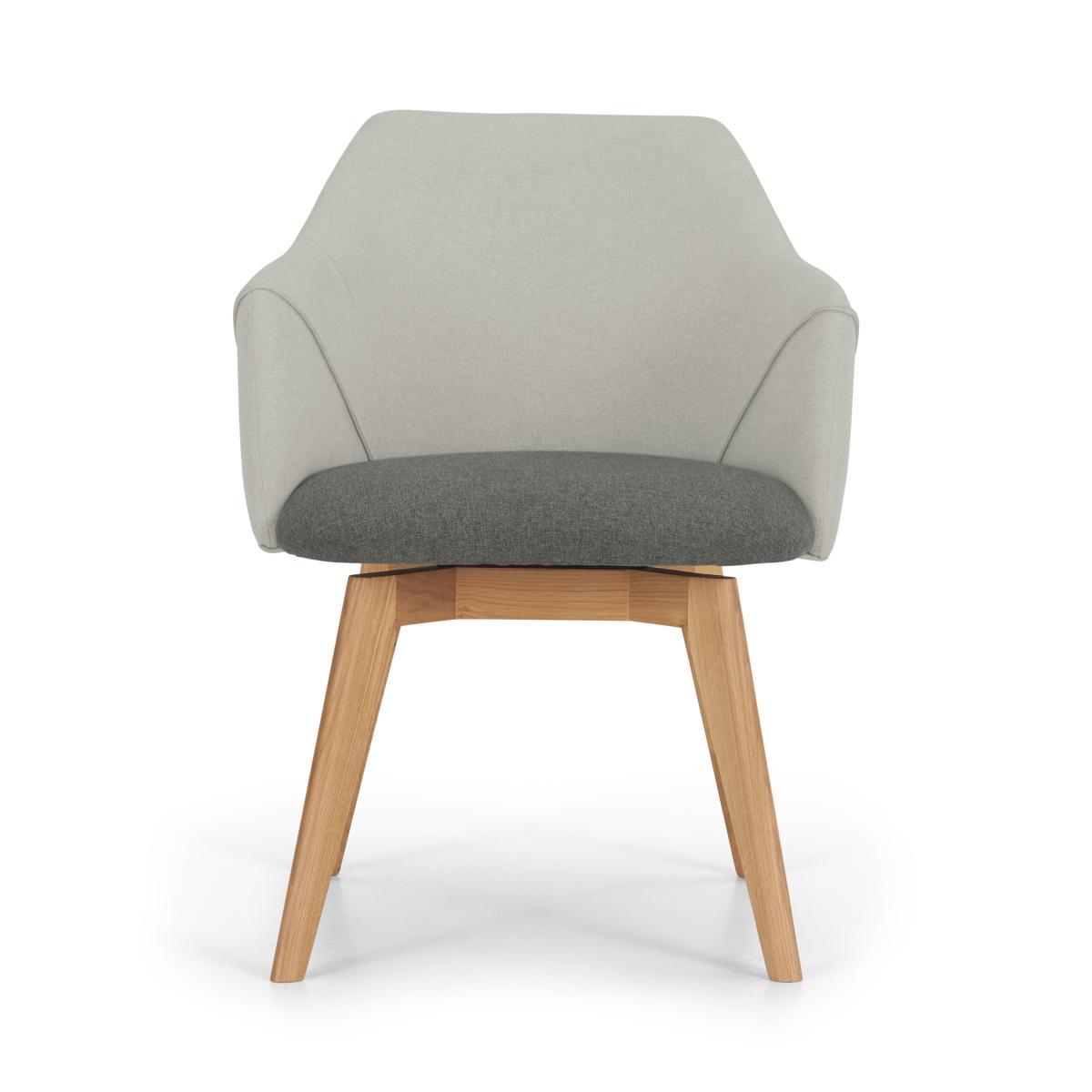 Lule Office Chair, Marl grey and Hail Grey and oak – image 2